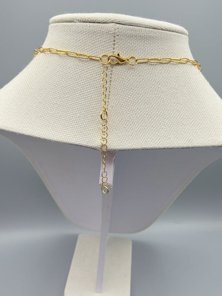 Enamel Pendant and Gemstone Necklace