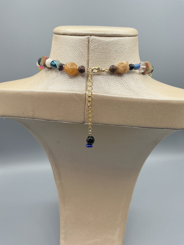 Laughing Buddha Gemstone Necklace