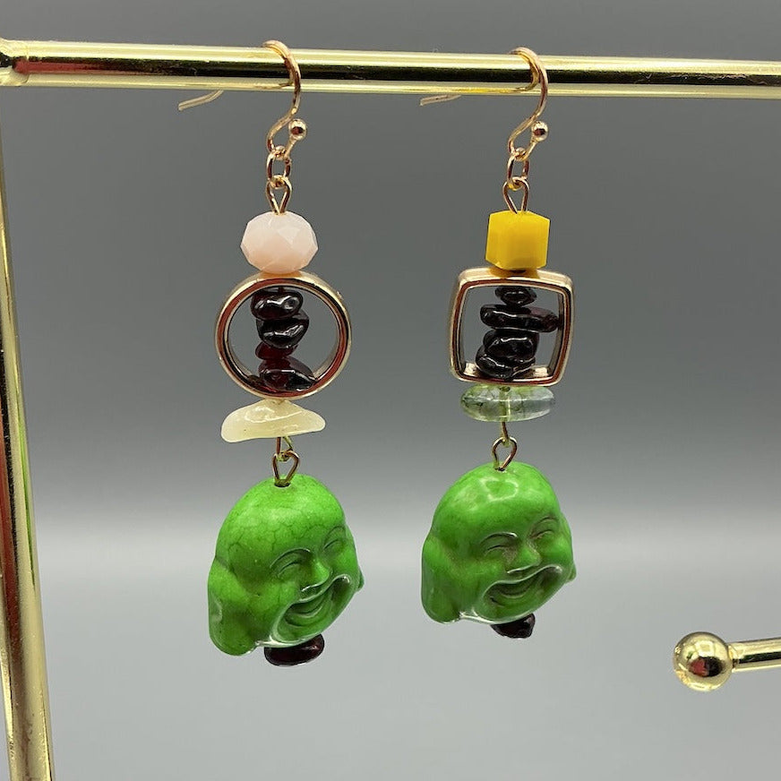 Lucky Happy Buddha Earrings
