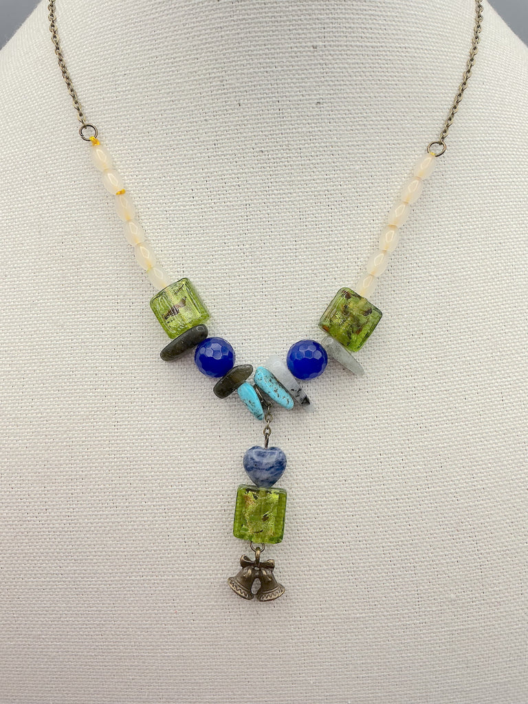 Holiday Bell Gem Necklace