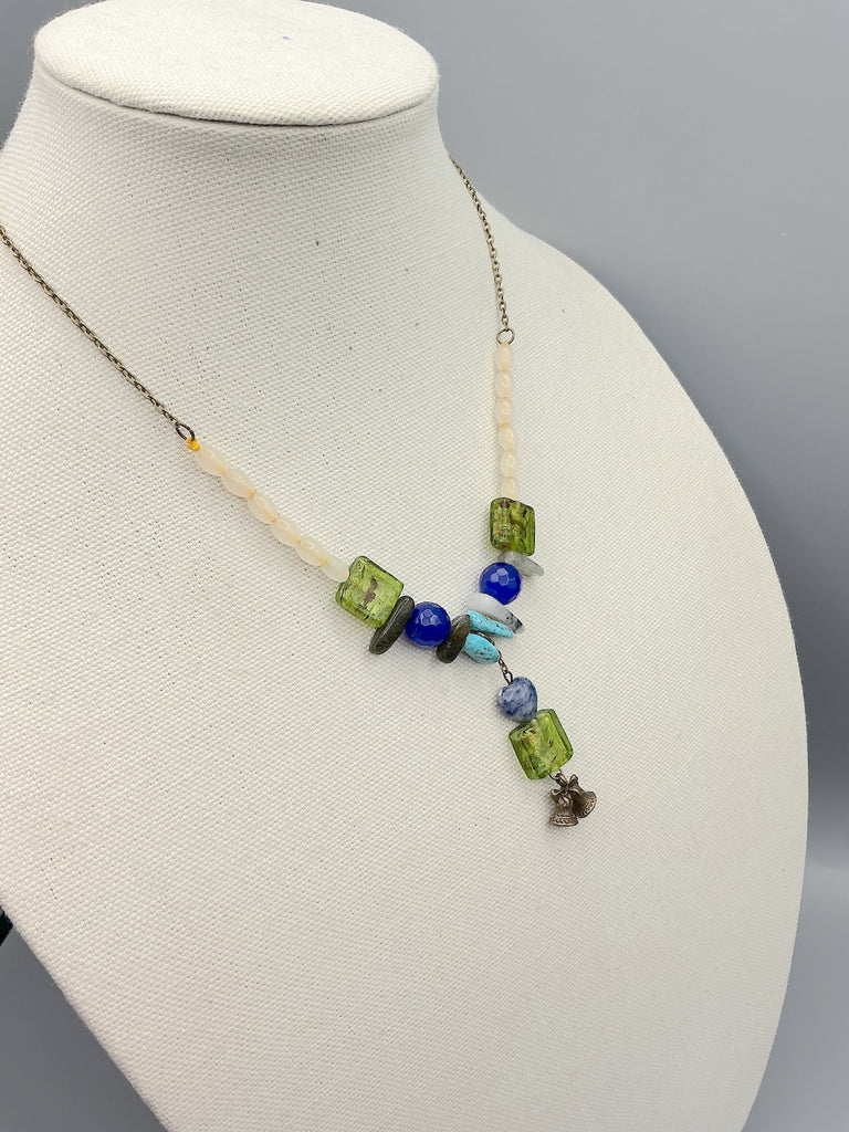 Holiday Bell Gem Necklace