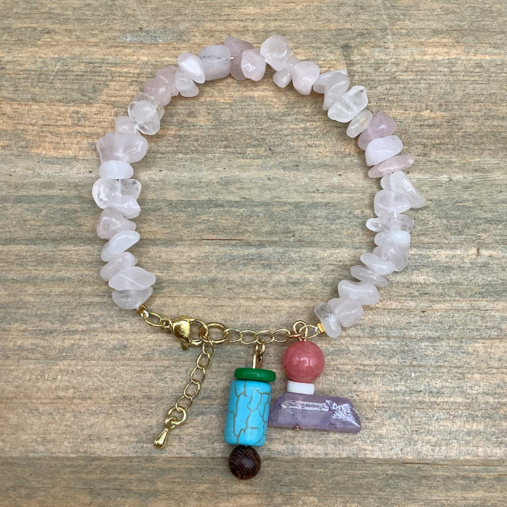 Crystal and Quartz Gemstone Bracelet