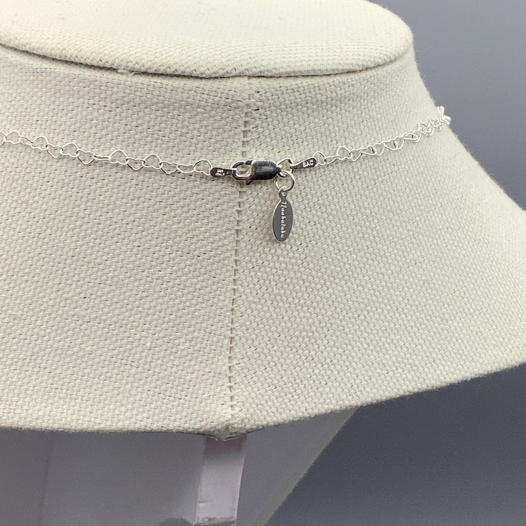 Crystal and Gemstone Sterling Silver .925 Necklace
