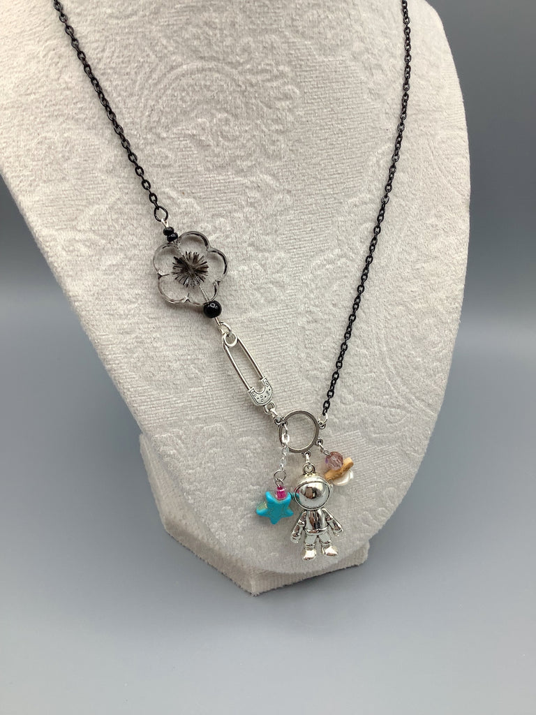 Floral Spaceman Necklace