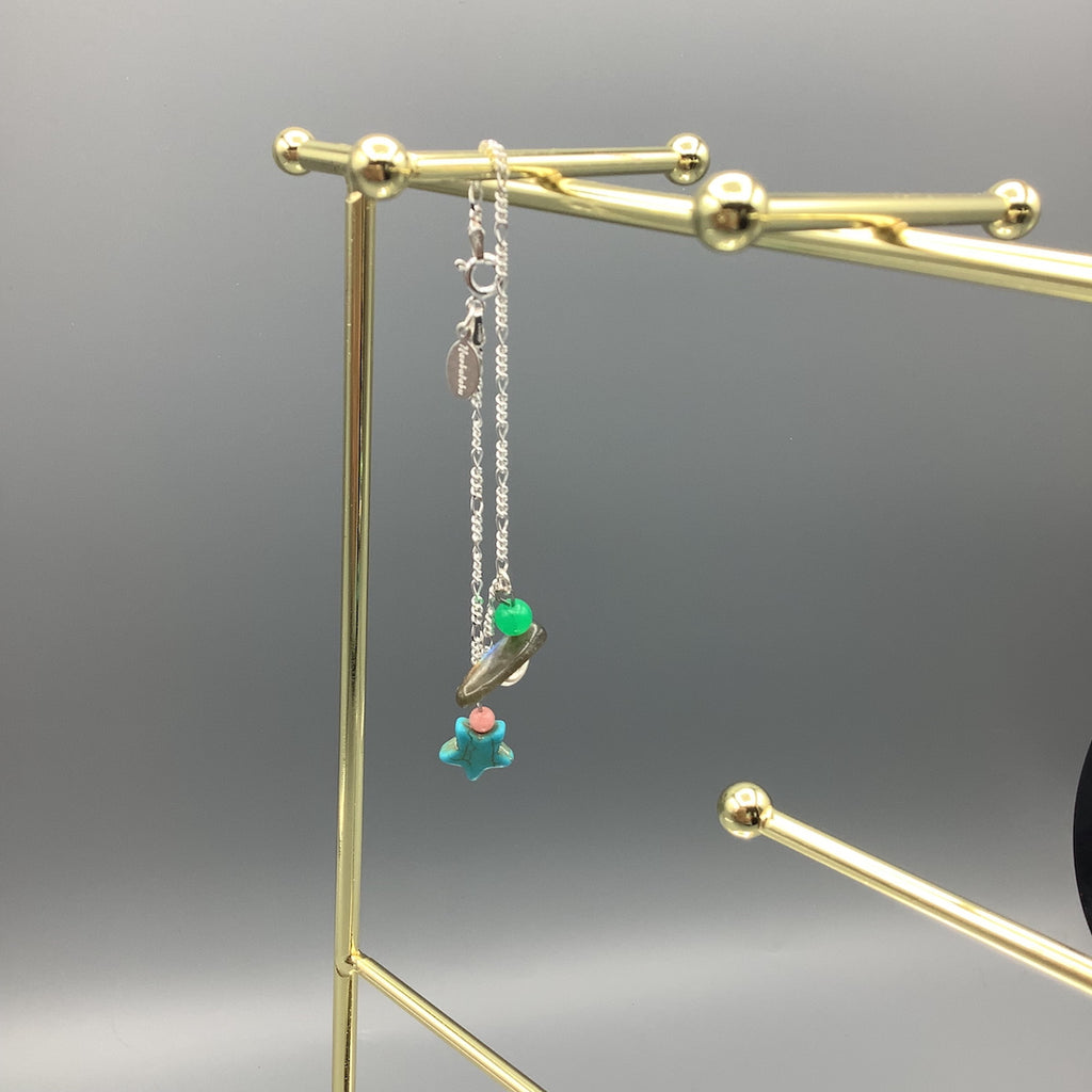Pearl and Turquoise .925 Sterling Silver Bracelet