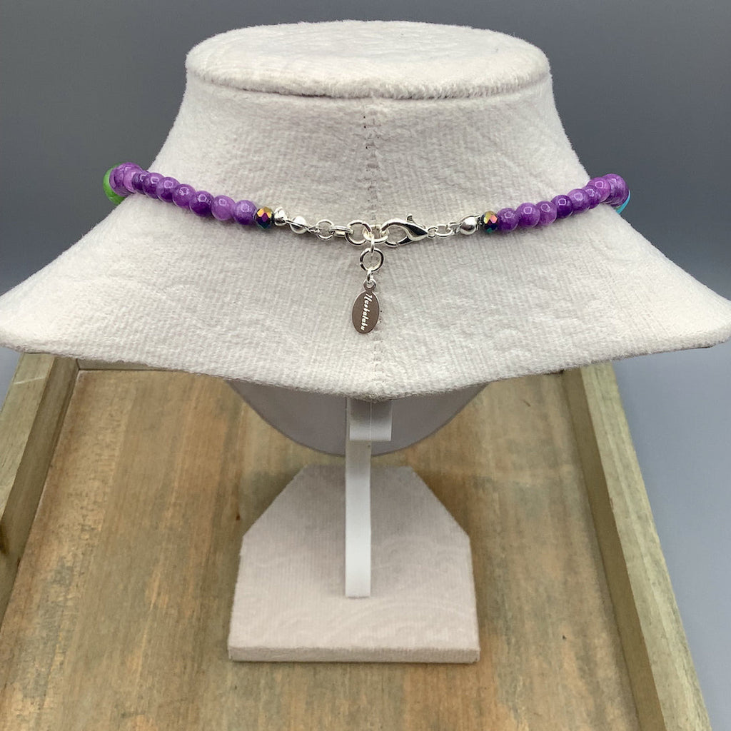 Turquoise, Agate and Freshwater Pearl Necklace