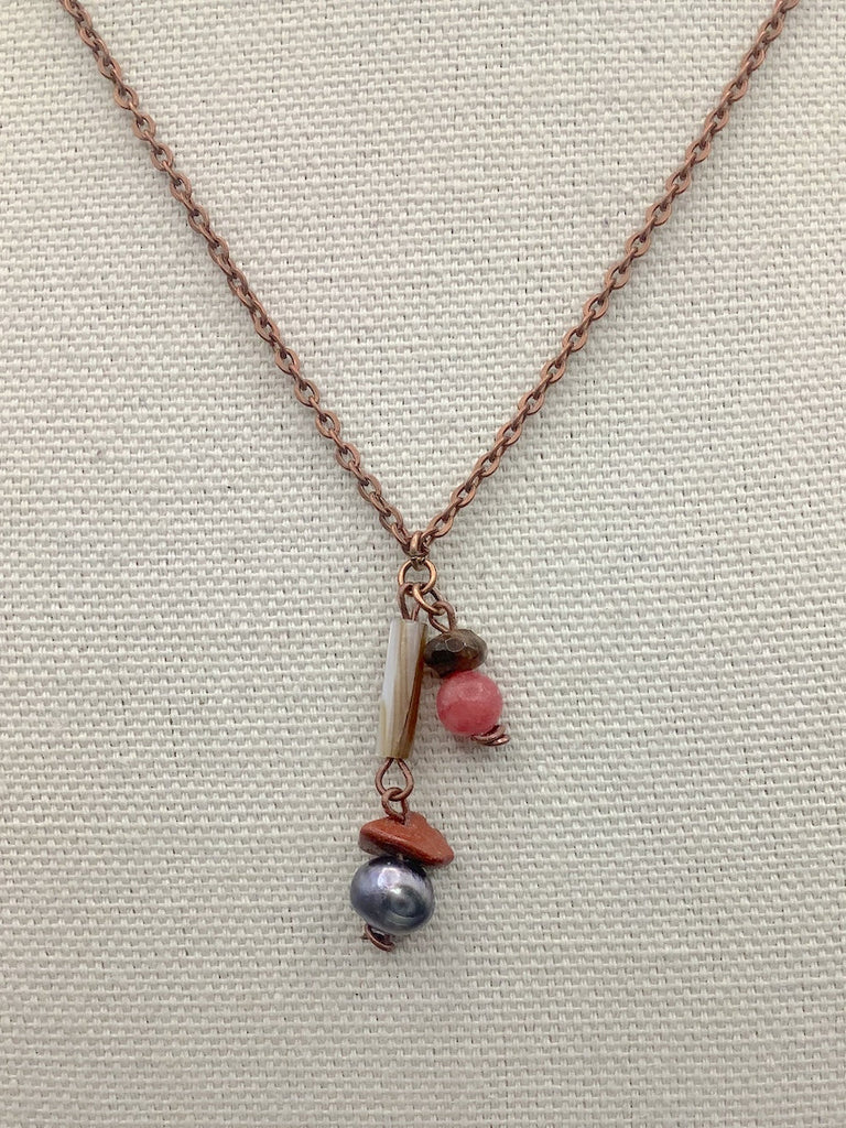 Gemstone and Pearl Necklace