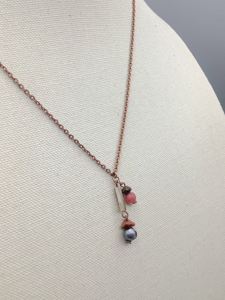 Gemstone and Pearl Necklace