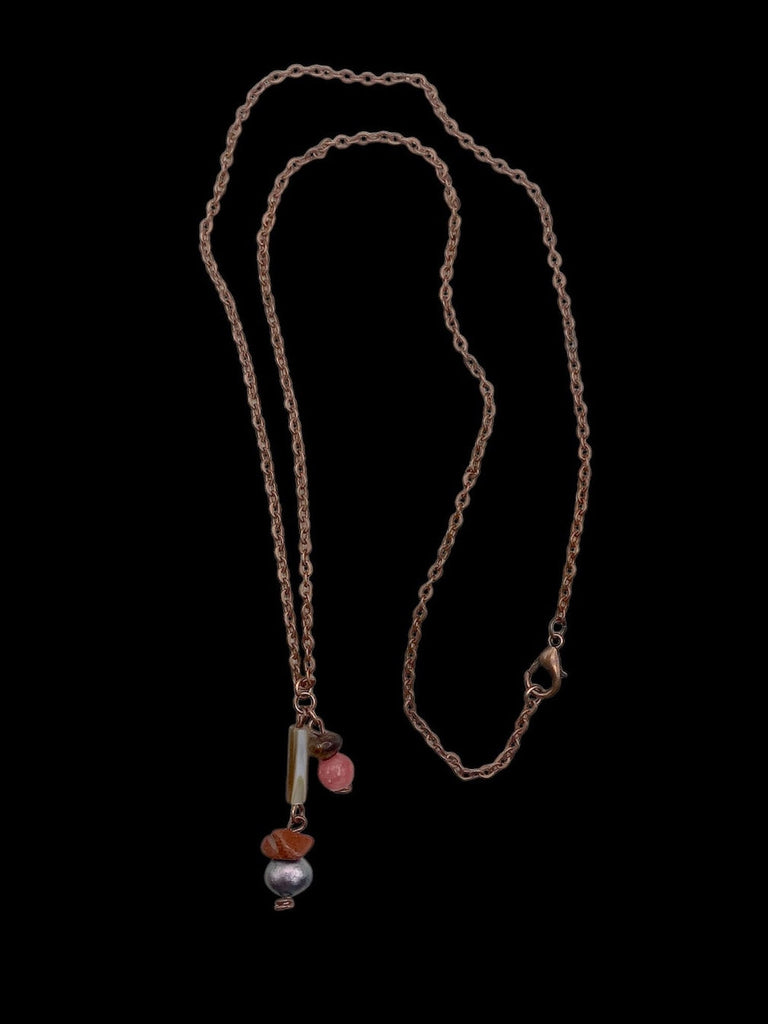 Gemstone and Pearl Necklace