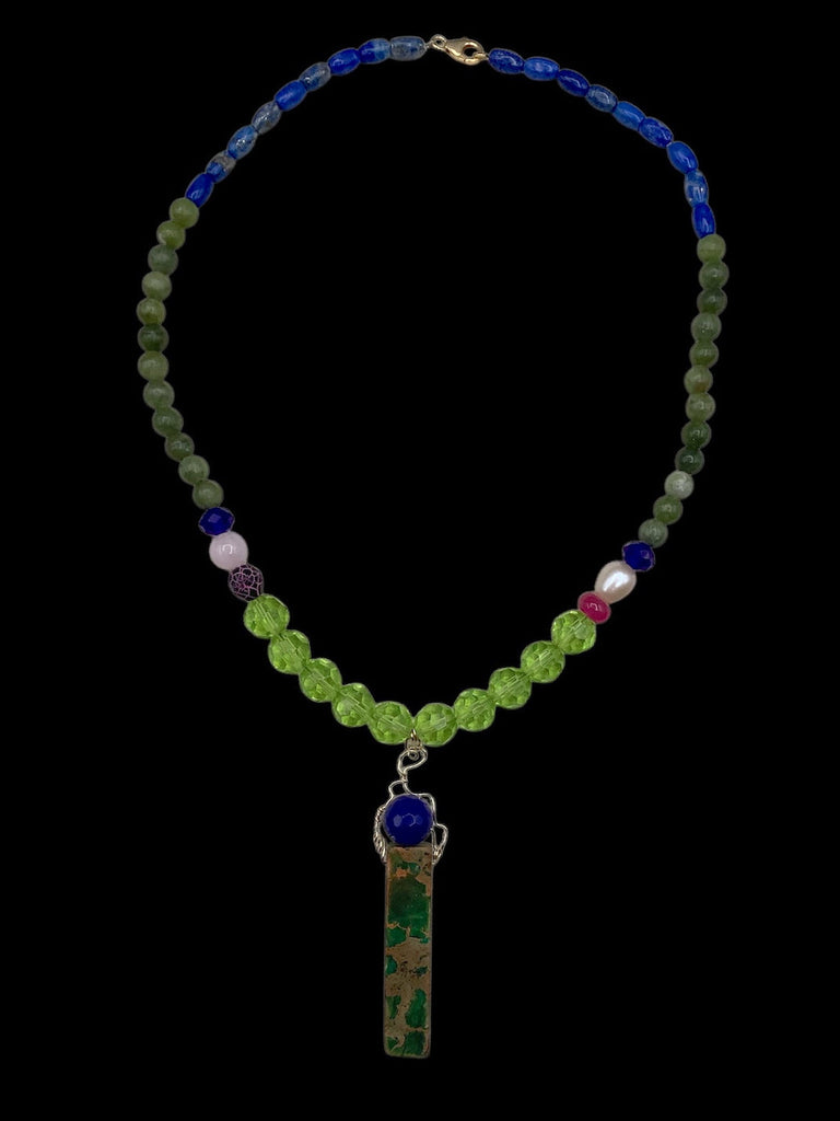 14K Gold and Gemstone Necklace