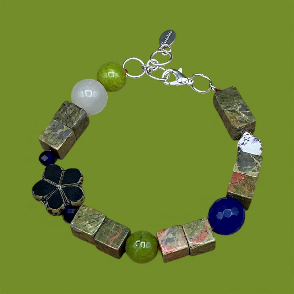 Unakite and Gemstone Bracelet