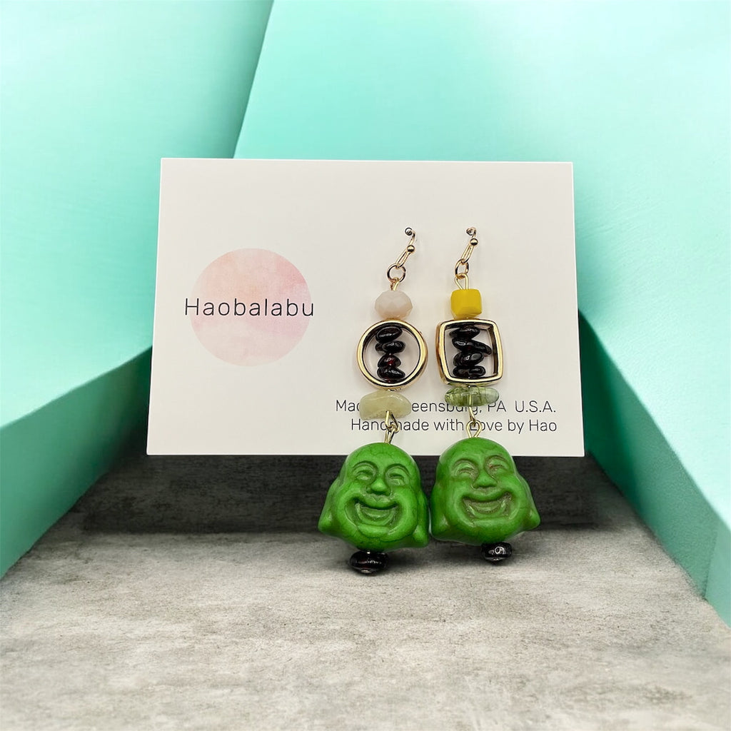 Lucky Happy Buddha Earrings