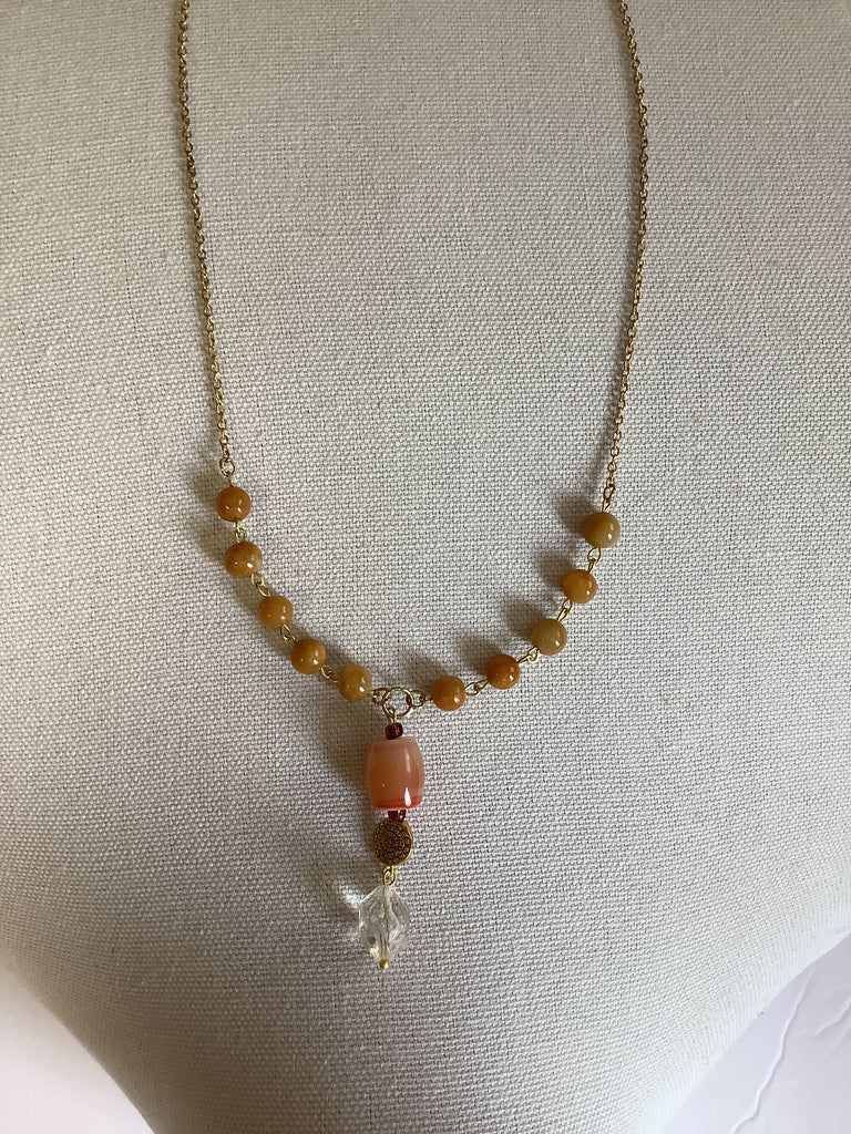 Agate Gold Necklace