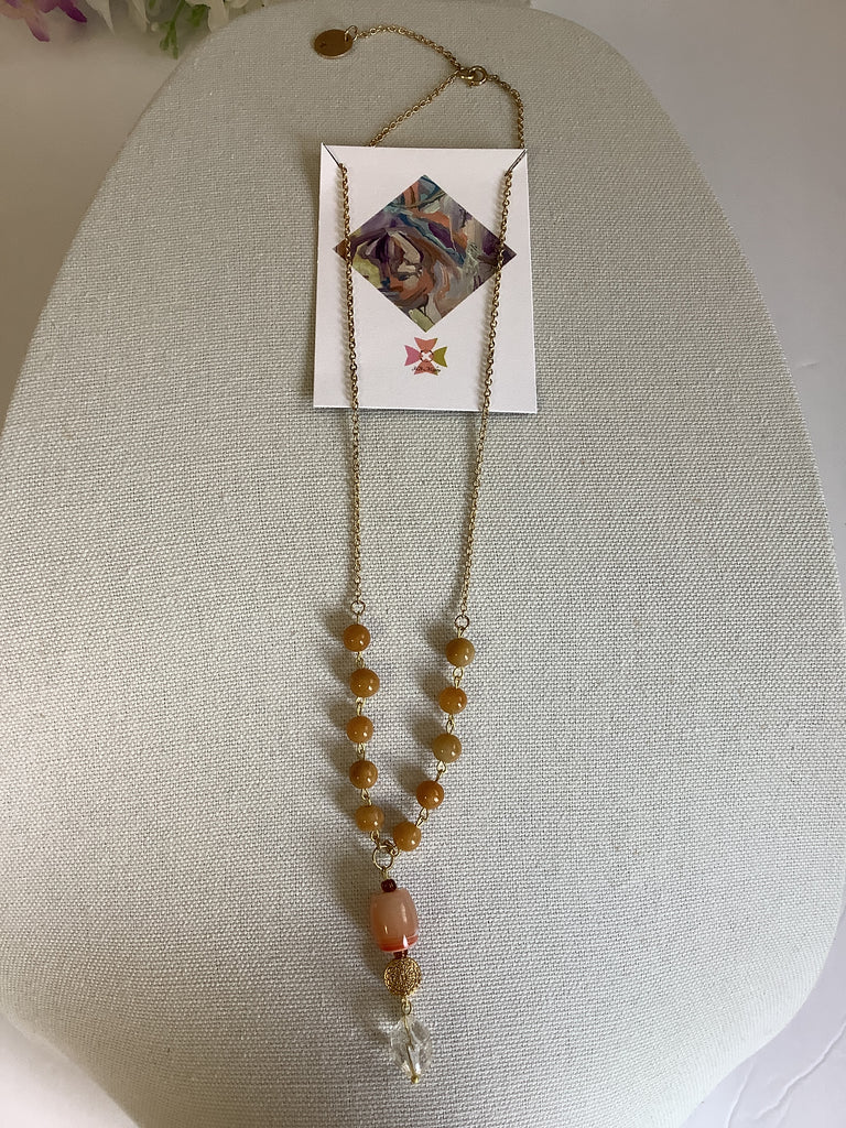 Agate Gold Necklace