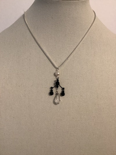 "Space Alien" Handmade Pendant Necklace