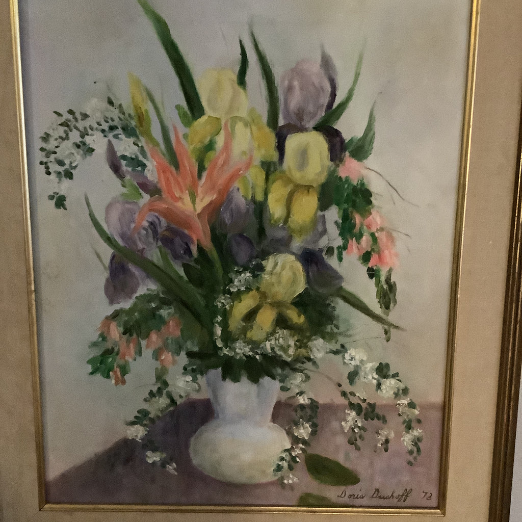 Vintage Oil Painting 1973 By Doris Dushoff