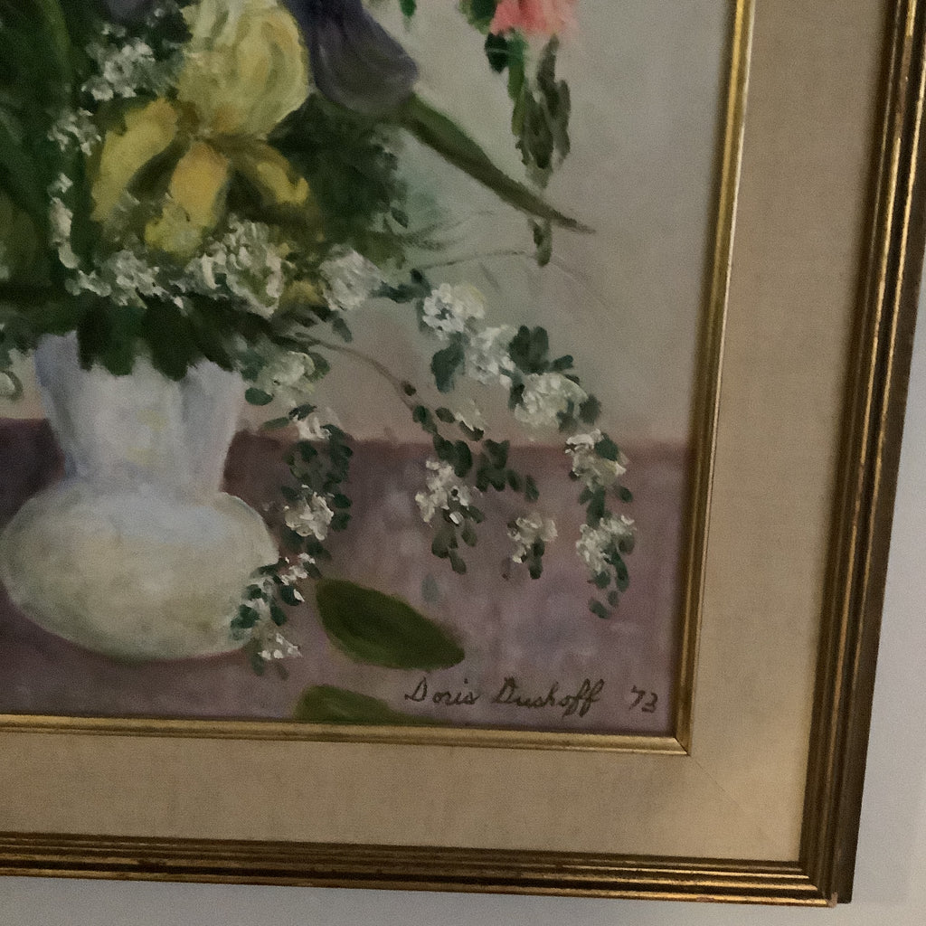 Vintage Oil Painting 1973 By Doris Dushoff